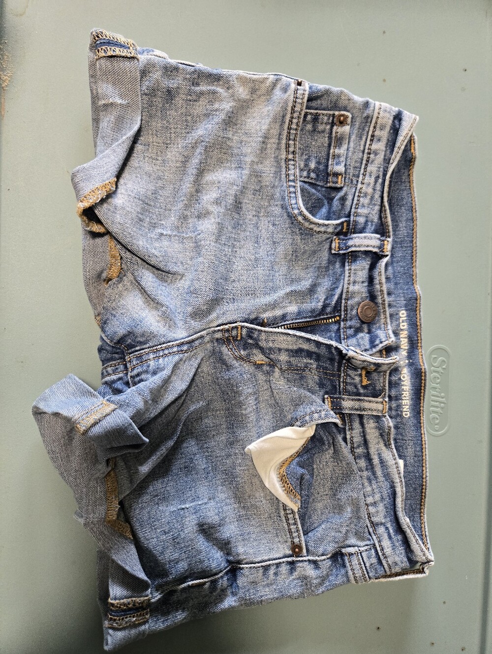 Old Navy Light Blue Distressed Denim Shorts
